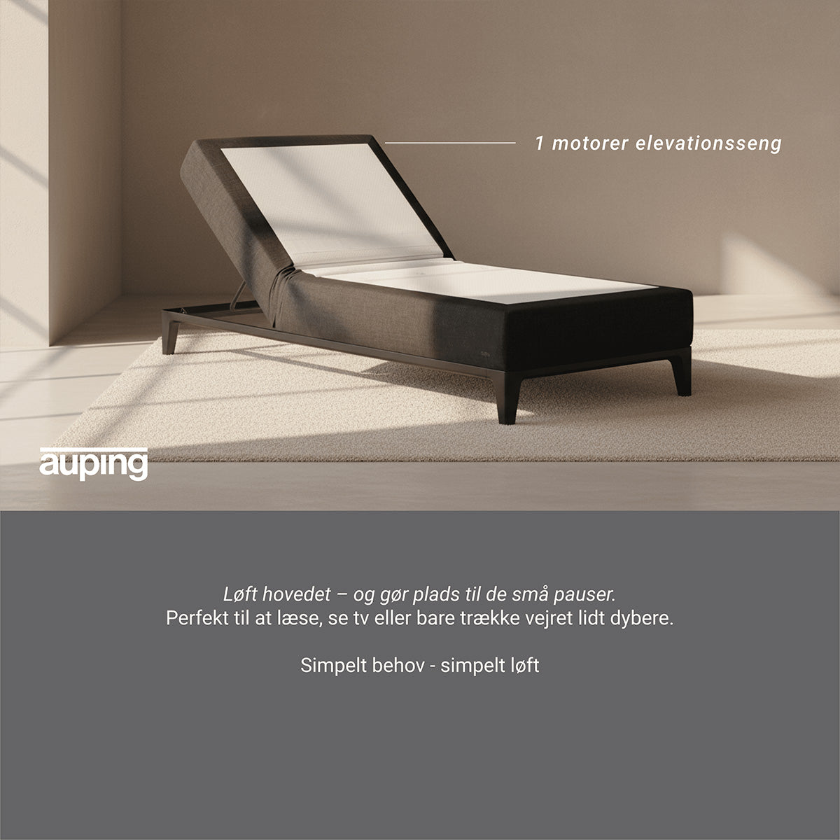 Auping elevationsseng 1 motor