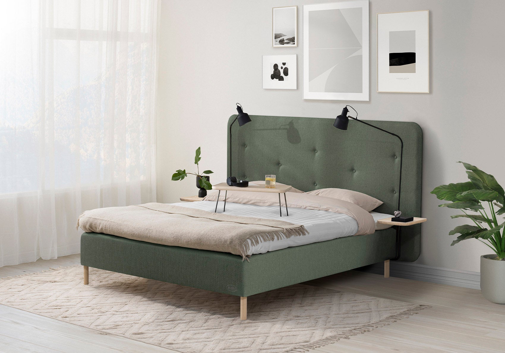 JENSEN Diplomat Boxmadras 180x200 Green