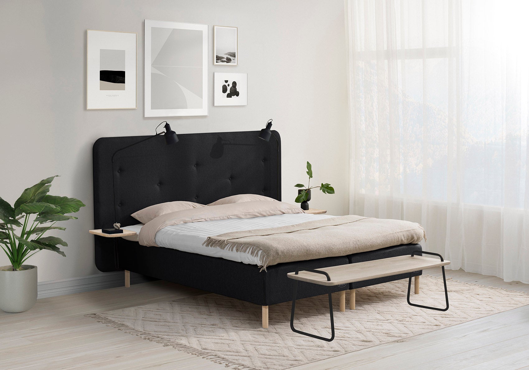 JENSEN Diplomat 180x200 sort