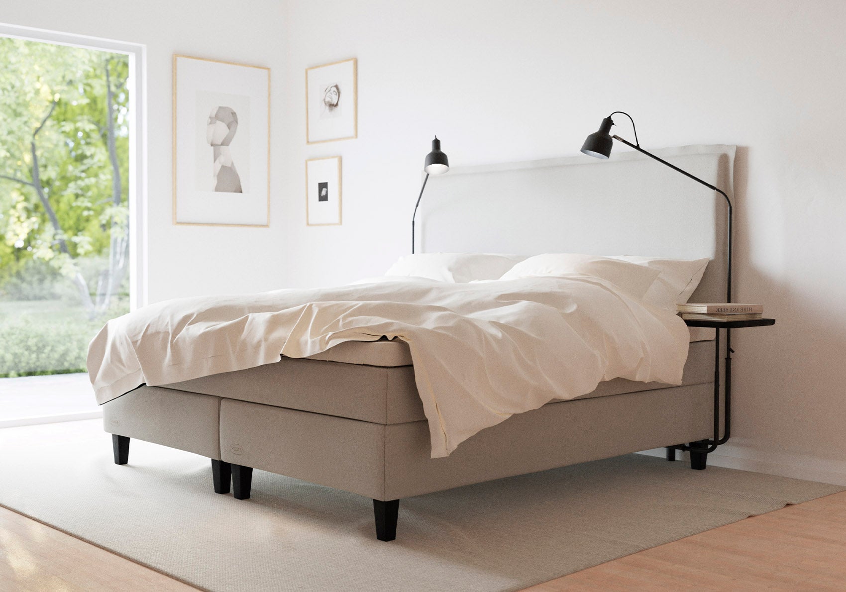 JENSEN Diplomat Kontinentalseng i Grey-Beige