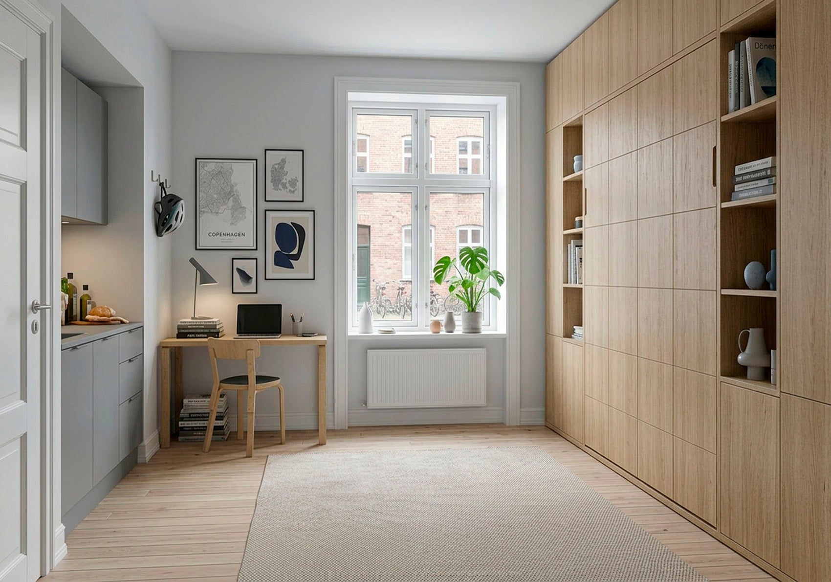 Living skabsseng lodret 180x200 studiebolig CPH - lukket