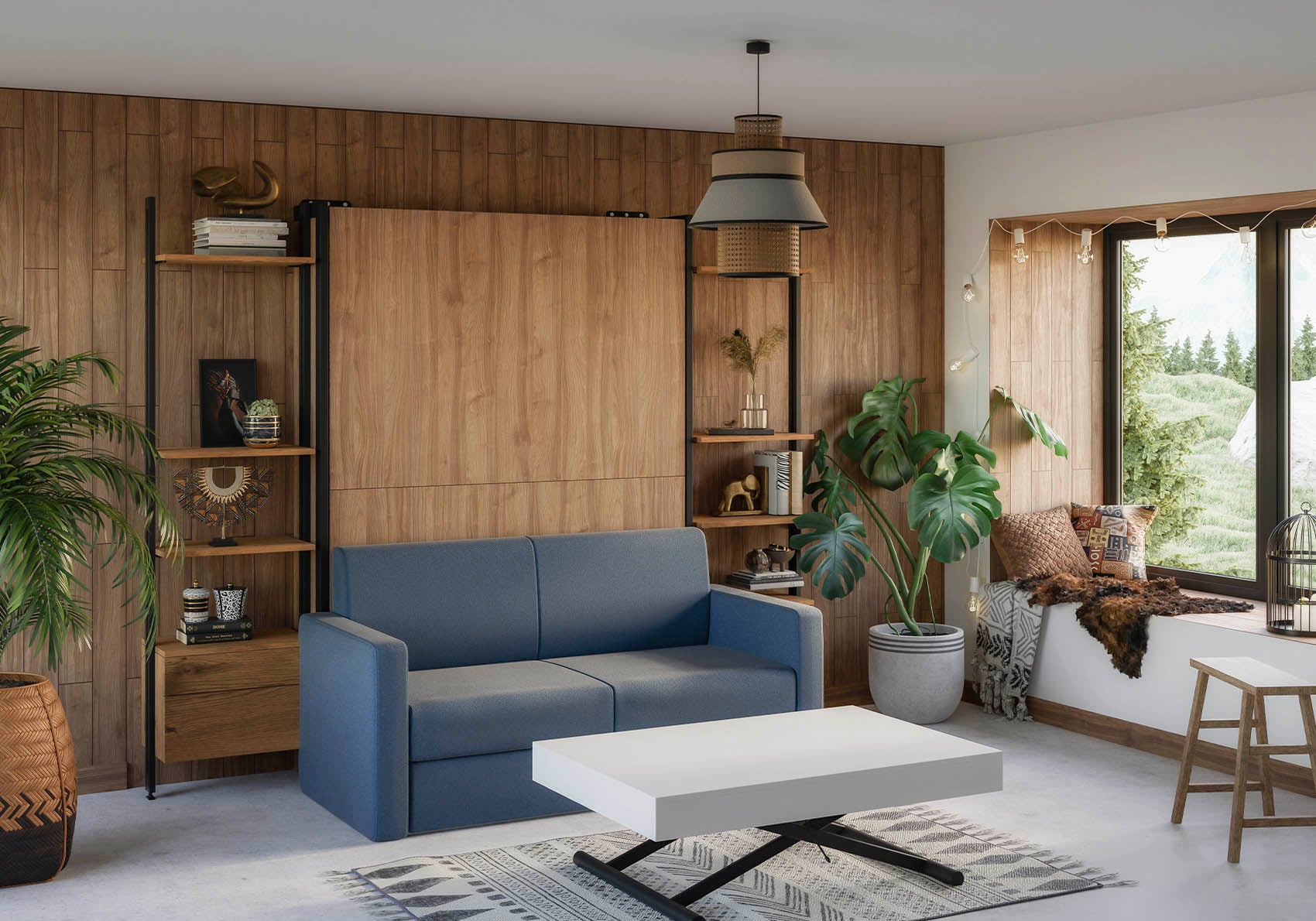 STUDIO Urban skabsseng - Lodret med sofa