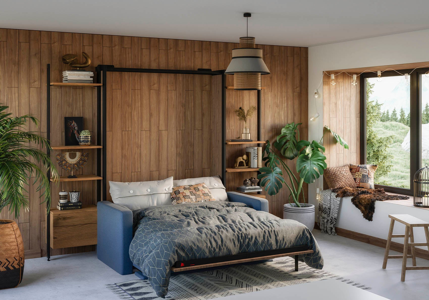 STUDIO Urban skabsseng - Lodret med sofa