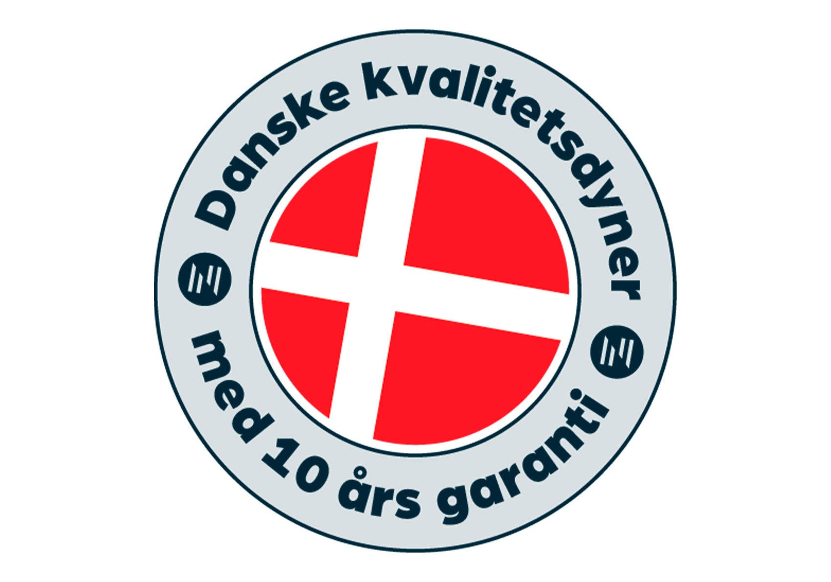 Emblem for 10 års garanti på dyner fra Quilts of Denmark