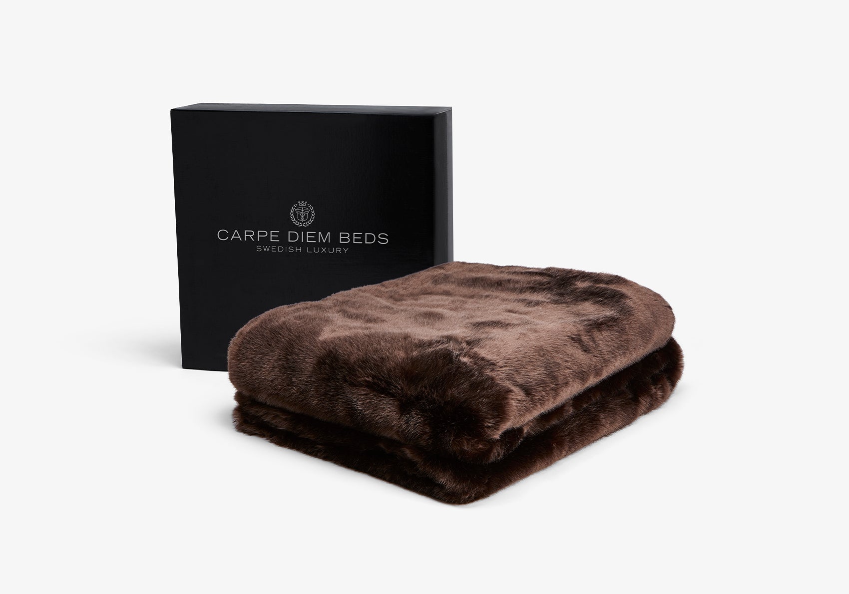 Carpe Diem Beds Throw - Brown - Imiteret Pels tæppe - Den 7. Himmel