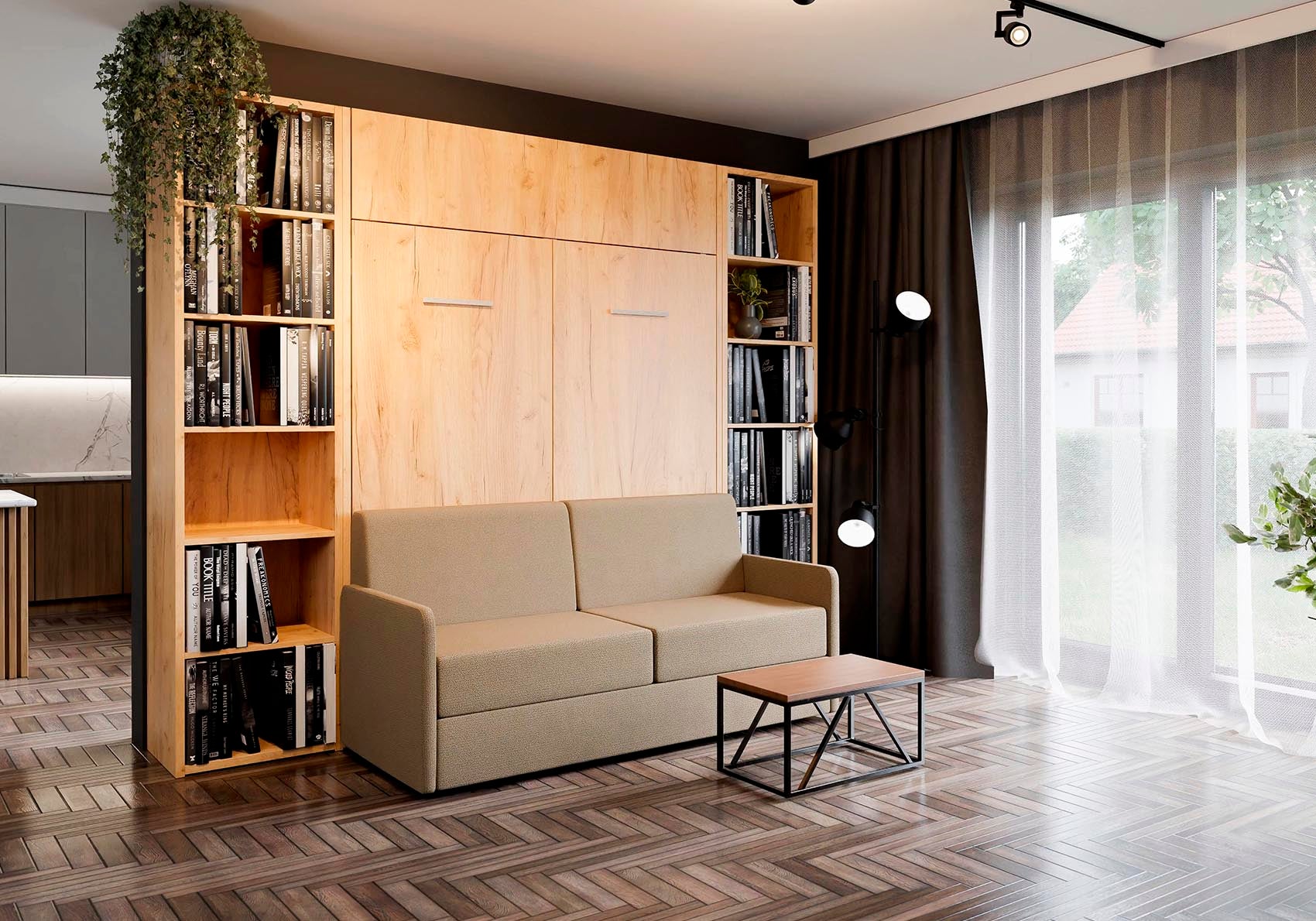 FORM skabsseng - Lodret med sofa