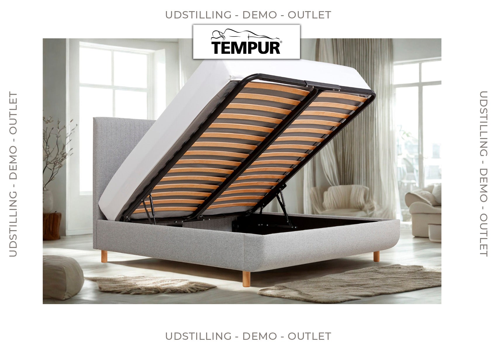Komplet Tempur ARC Planseng med opbevaring og 2 x Tempur Air Pro Plus madrasser